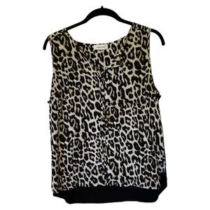 Calvin Klein Leopard print sleeveless shirt. Size large. Good condition